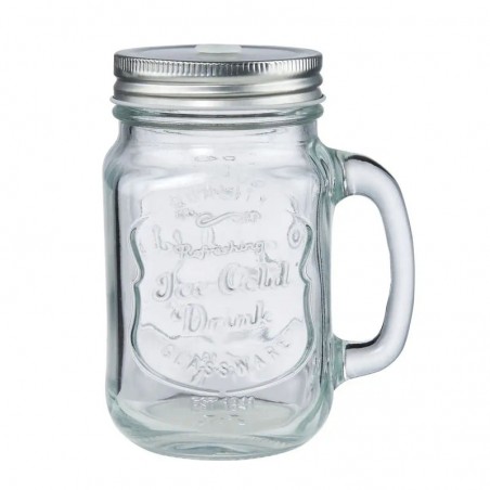 BUTLERS pohár REFRESH "Mason" s viečkom - 450 ml