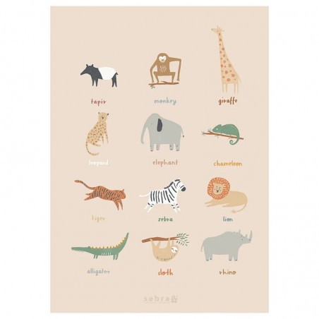 SEBRA plagát "Wildlife" - 50 x 70 cm
