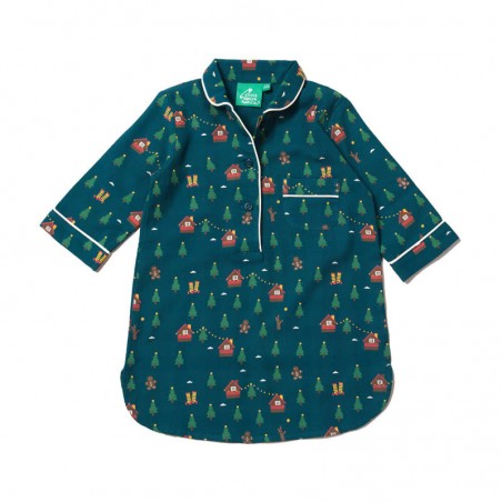 LITTLE GREEN RADICALS nočná košeľa "A Winter's Walk"
