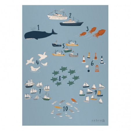 SEBRA plagát "Seven Seas" - 50 x 70 cm