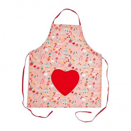 RICE detská vianočná zástera "Heart" - 62x46 cm