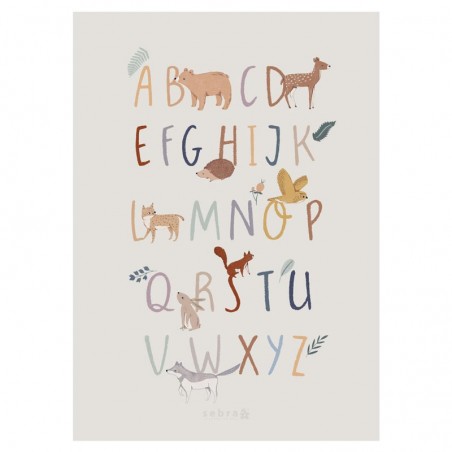 SEBRA plagát "Nightfall Alphabet" - 50 x 70 cm