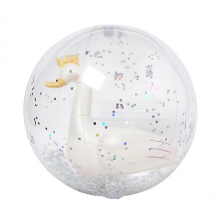 SUNNYLiFE nafukovacia 3D plážová lopta "Princess Swan"
