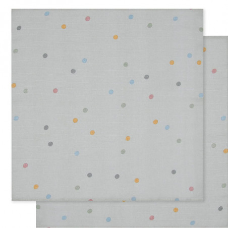 KINDSGUT set 2 ks mušelínových plienok "Dots" - 70 x 70 cm