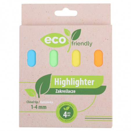 ECO FRIENDLY set 4 ks zvýrazňovačov