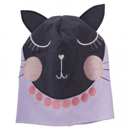 FRED'S WORLD BY GREEN COTTON detská čiapka "Lavender W.Cat"