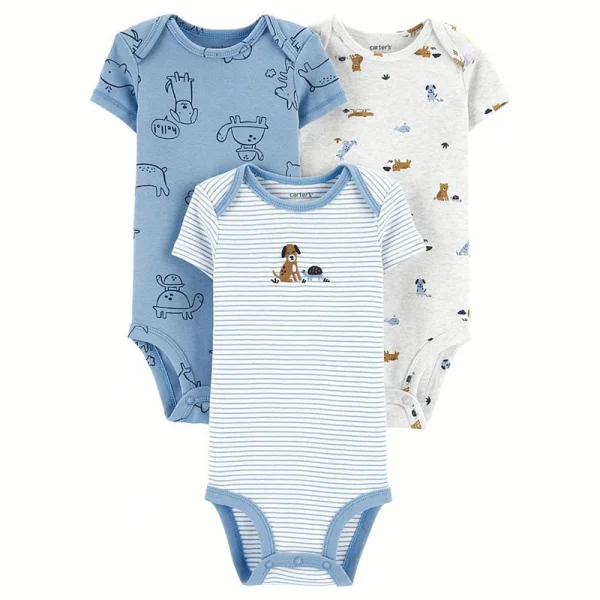 CARTER'S 3-dielny set body s krátkym rukávom "Animals" - 74