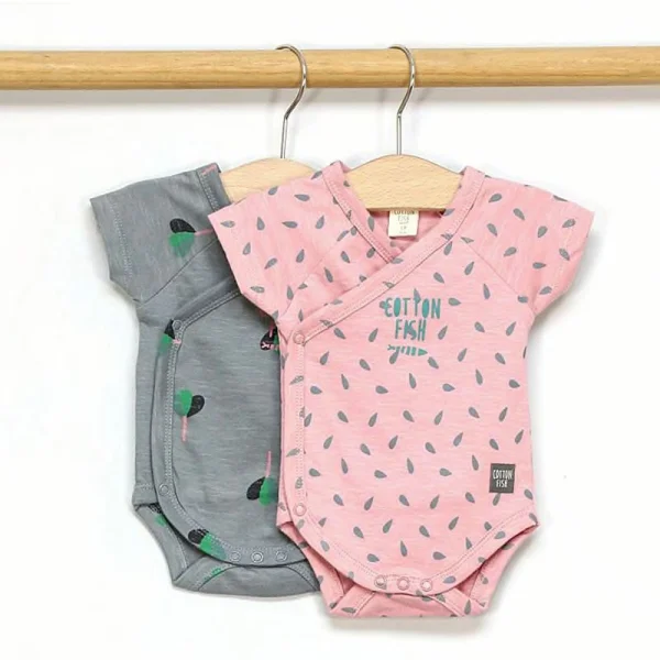COTTON FISH 2-dielny set body s krátkym rukávom - 74