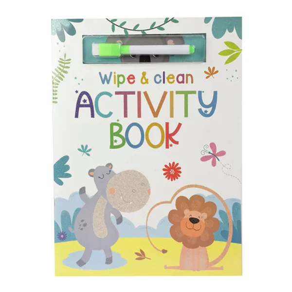 TOI-TOYS aktivity kniha, zmývateľná "Wild Animals"