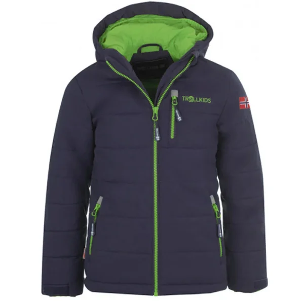 TROLLKIDS Ski/Snowboardová bunda "Hemsedal" tmavomodrá/zelená