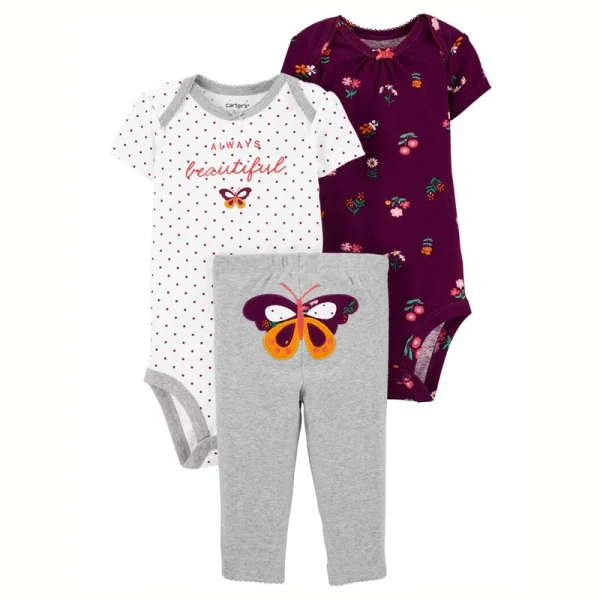 CARTER'S 3-dielny set "Butterfly Little Character"